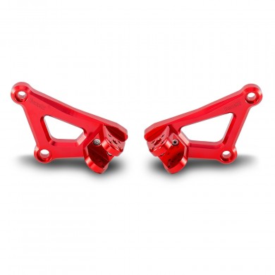 Supporti pedane anteriori in ergal anodizzato per Tornado Naked T 125 Supporti pedane anteriori in ergal anodizzato per Tornado Naked T 125