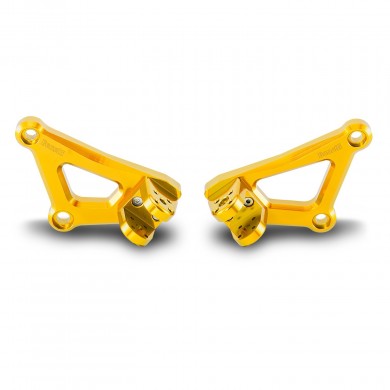 Supporti pedane anteriori in ergal anodizzato per Tornado Naked T 125 Supporti pedane anteriori in ergal anodizzato per Tornado Naked T 125