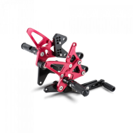 Adjustable rear footpegs kit machined from billet ergal in ergal anodized for BN251