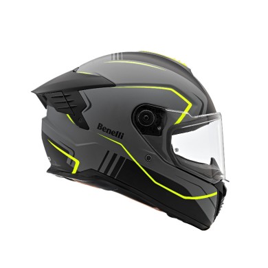 Helmet with fluorescent details Helmet with fluorescent details