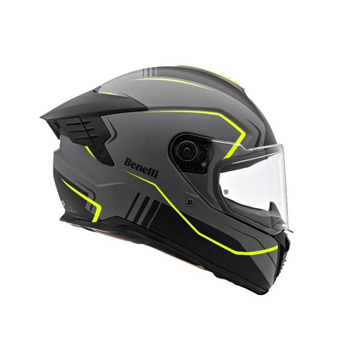 Helmet with fluorescent details Helmet with fluorescent details