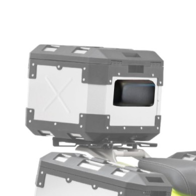 Aluminum backrest for top case